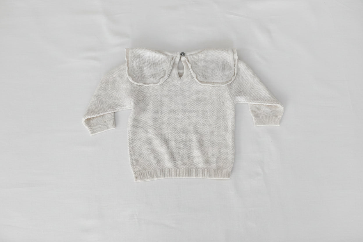 English Garden Embroidered Collar Pullover