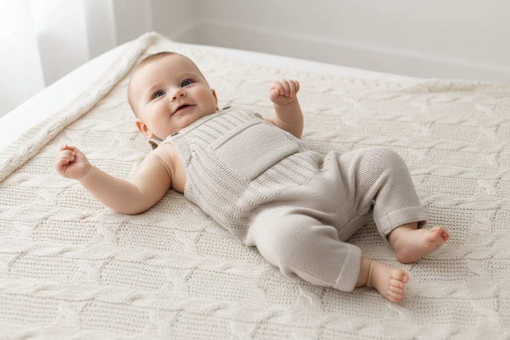 The Heirloom Pocket Romper: Oatmeal