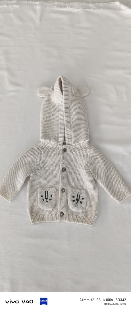 The Woodland Bunny Hooded Cardigan - Ivory